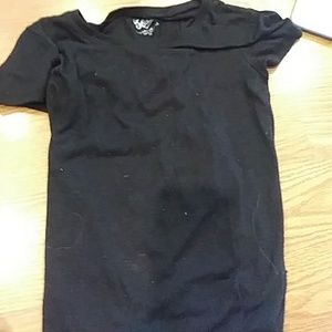 Justice short sleeve shirt black criss cross back